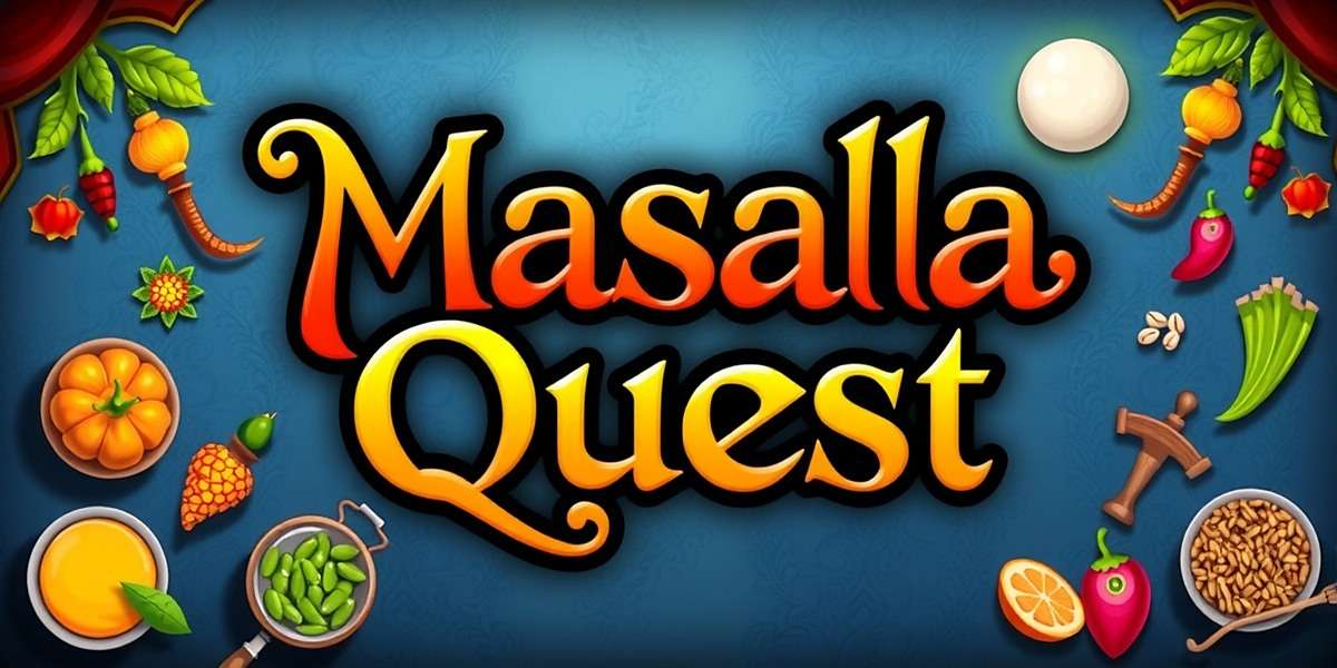 Masala Quest game cover featuring colorful Indian spices and adventure elements